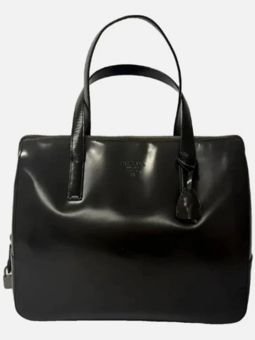 Authentic Prada Black Leather Handbag-MSRP$2,108